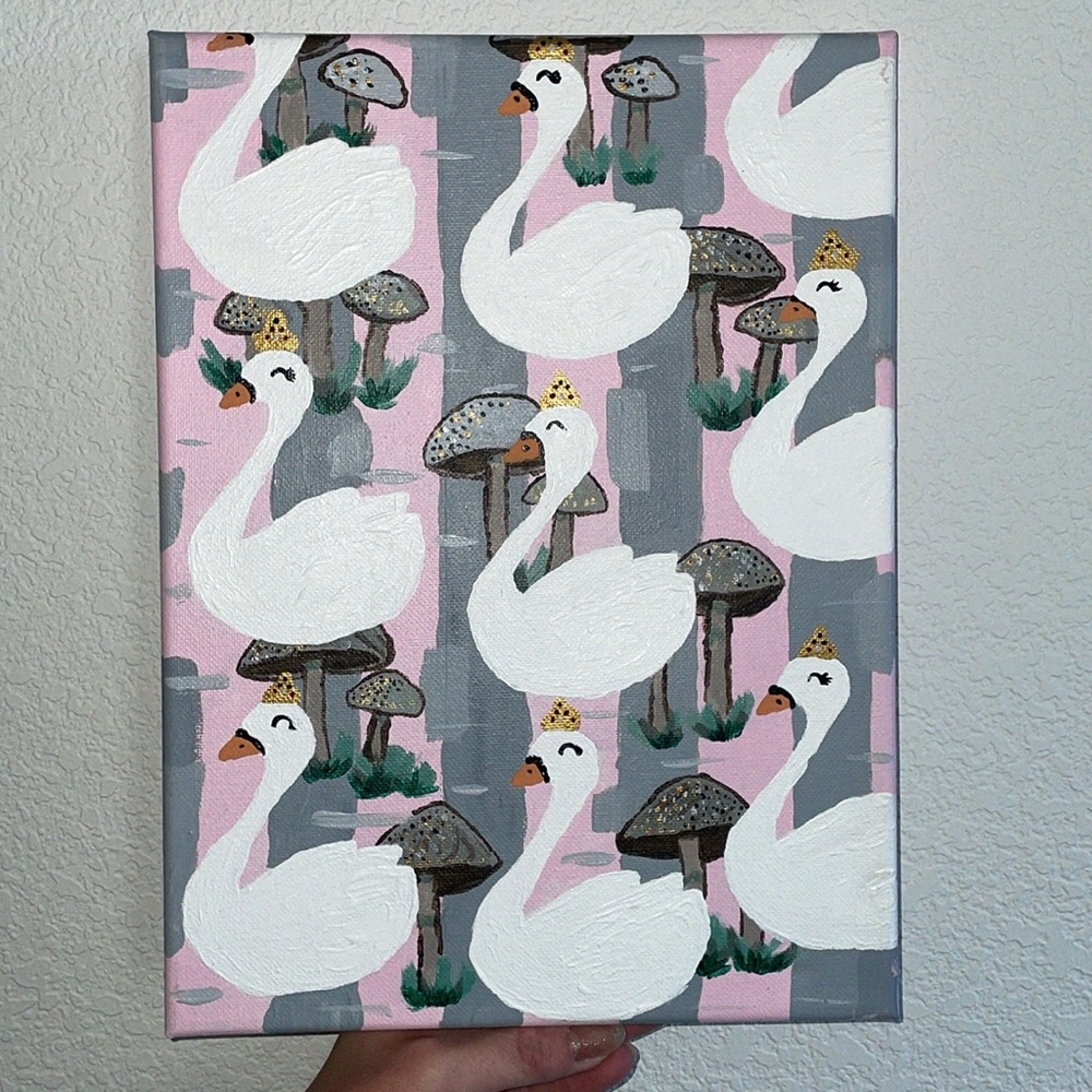 Swan Princess Canvas Painting - Picture 1 of 4